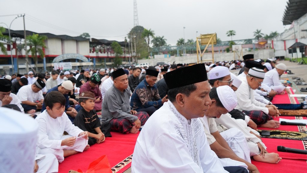 Foto: Usai salat idul adha 1446 Hijriah.